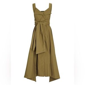 TIE WAIST POPLIN DRESS
